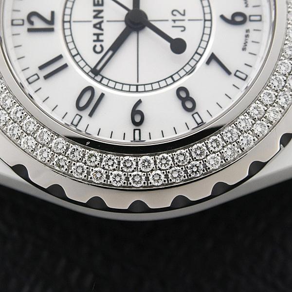 J12 シャネル 時計 レディース デイト 33mm 2重ダイヤベゼル 電池式