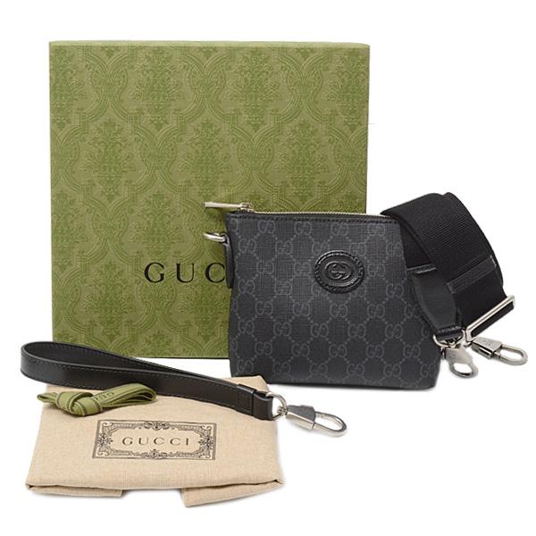 グッチ バッグ メンズ GGスプリーム インターロッキングG ショルダーバッグ ポシェット PVC ブラック GUCCI 723306 中古｜brandmax｜10