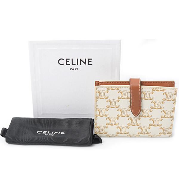 CELINE セリーヌ 財布 レディース トリオンフ ミディアム ストラップ 