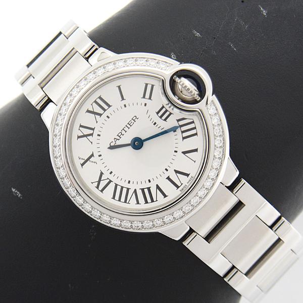 [3年保証] カルティエ レディース バロンブルーMM W4BB0016 ダイヤベゼル 33mm ローマンインデックス 自動巻き 腕時計 中古 送料無料 楽天市場】[3年保証/返品OK] カルティエ レディース バロンブルーMM