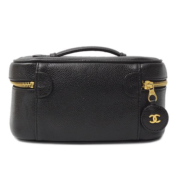 CHANEL シャネル　ヴァニティバッグ　キャビアスキン　レザー　化粧ポーチ　5 CHANEL シャネル ヴァニティバッグ キャビアスキン レザー 化粧ポーチ 5