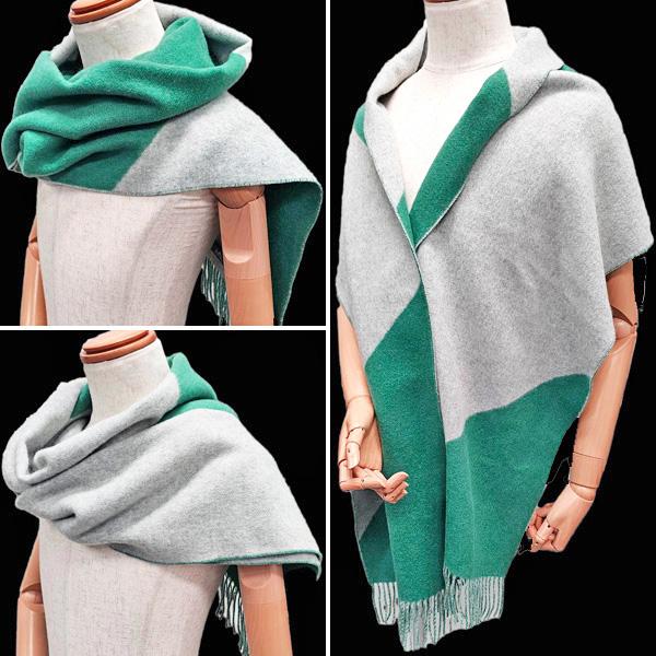 HERMES（エルメス） マフラー レディース カシミヤ100％ グリーン