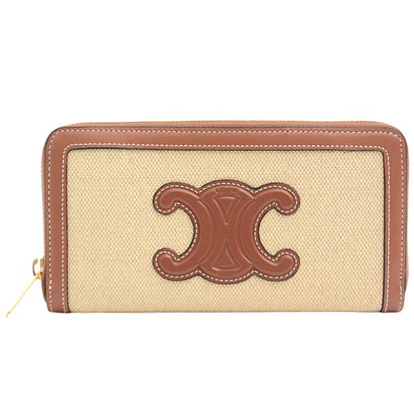 Celine トリオンフ PVC×レザー 長財布 ウォレット 10D552BZ9.04LU ブラウン (189227 main image 1