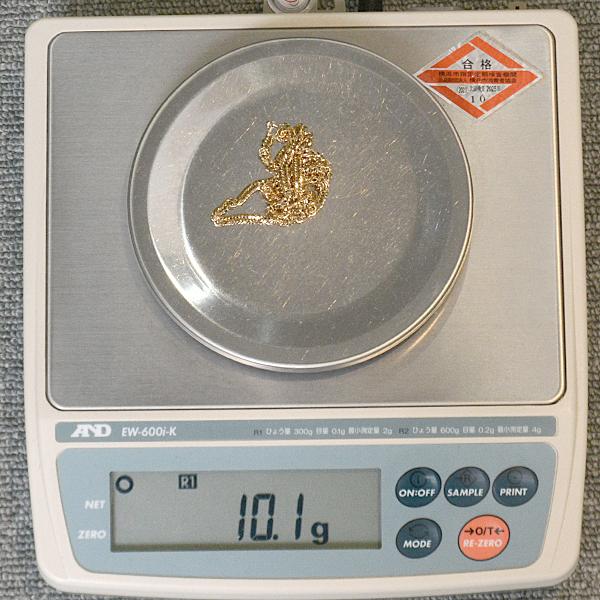 喜平 ネックレス K18 8面カット トリプル 10g 40cm 造幣局検定刻印入 