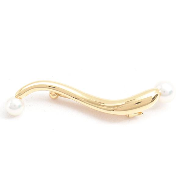 MIKIMOTO（ミキモト） ブローチ レディース 2Pパール 5.4mm〜6.5mm珠