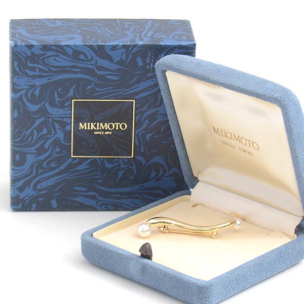 MIKIMOTO（ミキモト） ブローチ レディース 2Pパール 5.4mm〜6.5mm珠