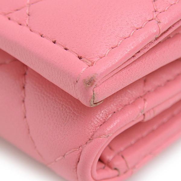 マトラッセ シャネル 財布 レディース コンパクトウォレット 三つ折り  