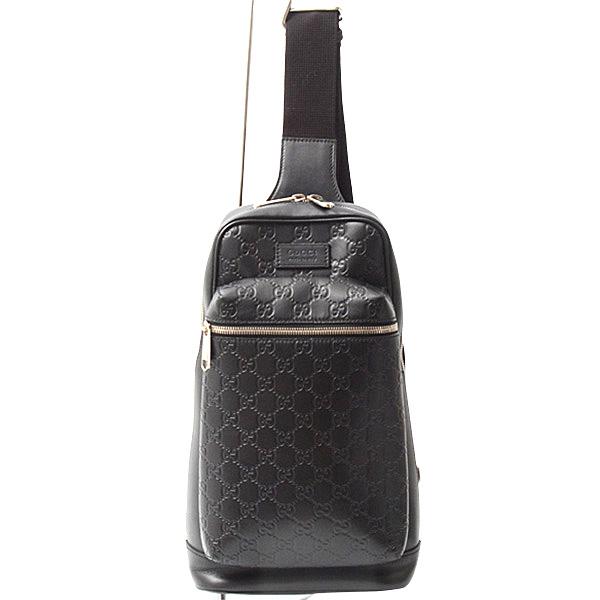 グッチ バッグ メンズ クロスボディバッグ グッチシマ ブラック GUCCI 450970 中古 | GUCCI