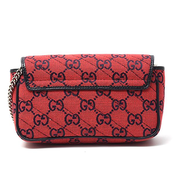 グッチ GGマーモント  ミニ ショルダー チェーンショルダー レッド 未使用品 GG Marmont 【GUCCI】 グッチ GGマーモント ミニチェーンショルダー