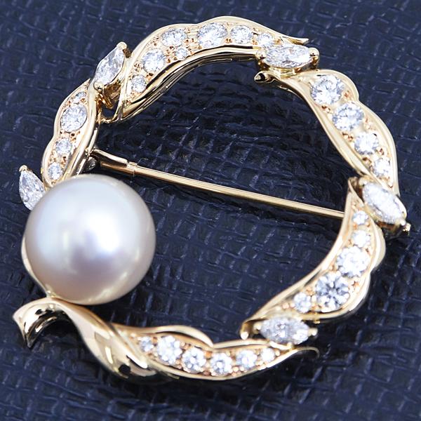 MIKIMOTO（ミキモト） ブローチ レディース パール×ダイヤ ブローチ