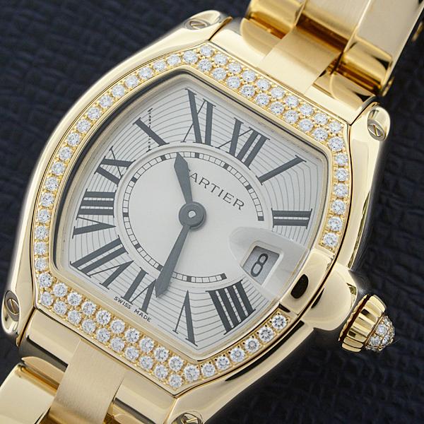 Cartier カルティエ 時計 レディース ロードスターSM ダイヤベゼル 