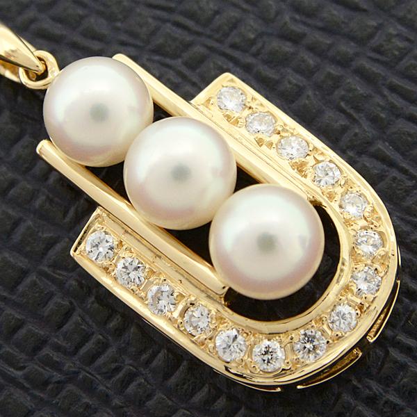 MIKIMOTO（ミキモト） ペンダント レディース 3Pパール ダイヤ