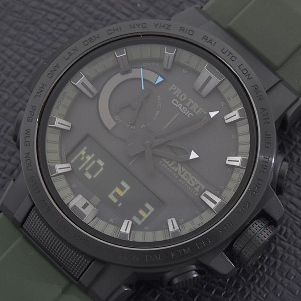 時計 メンズ プロトレック エルネストコラボモデル ソーラー発電式 ブラック文字盤 CASIO PRW-60ECA 未使用展示品 【ダイバーズウォ】