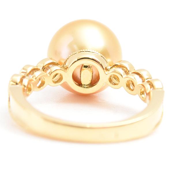 MIKIMOTO 真珠 ゴールドリング MIKIMOTO（ミキモト） 指輪 レディース ゴールデンパール×ダイヤ
