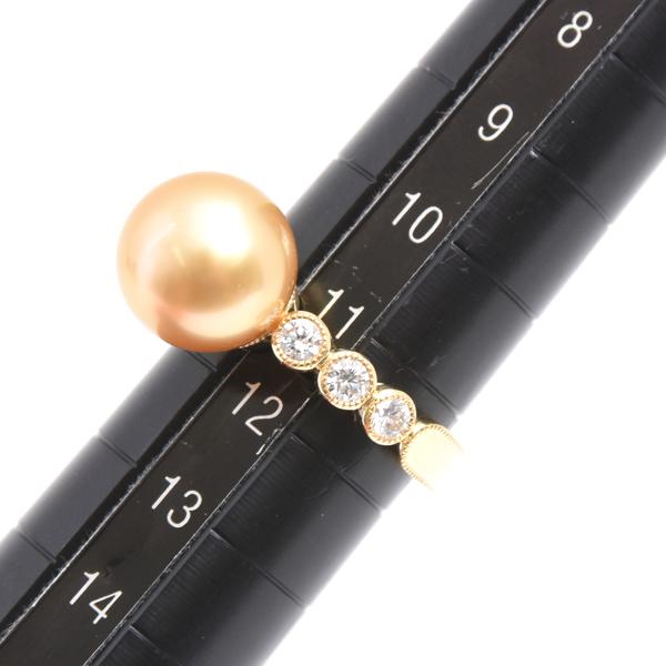 MIKIMOTO（ミキモト） 指輪 レディース ゴールデンパール×ダイヤ