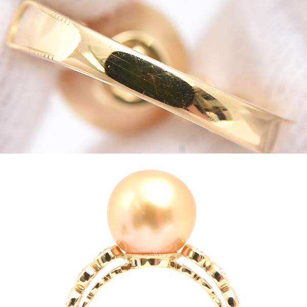 MIKIMOTO（ミキモト） 指輪 レディース ゴールデンパール×ダイヤ