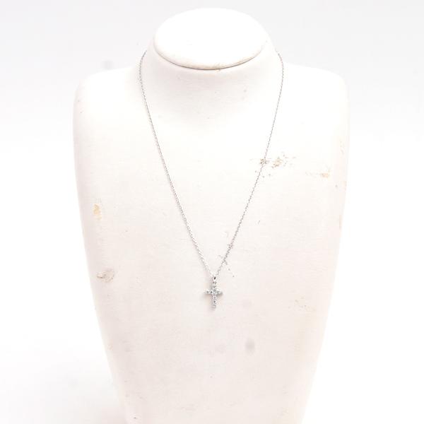 MIKIMOTO（ミキモト） ネックレス レディース クロスモチーフ ダイヤ