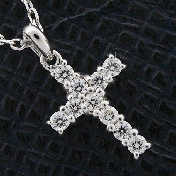 MIKIMOTO（ミキモト） ネックレス レディース クロスモチーフ ダイヤ