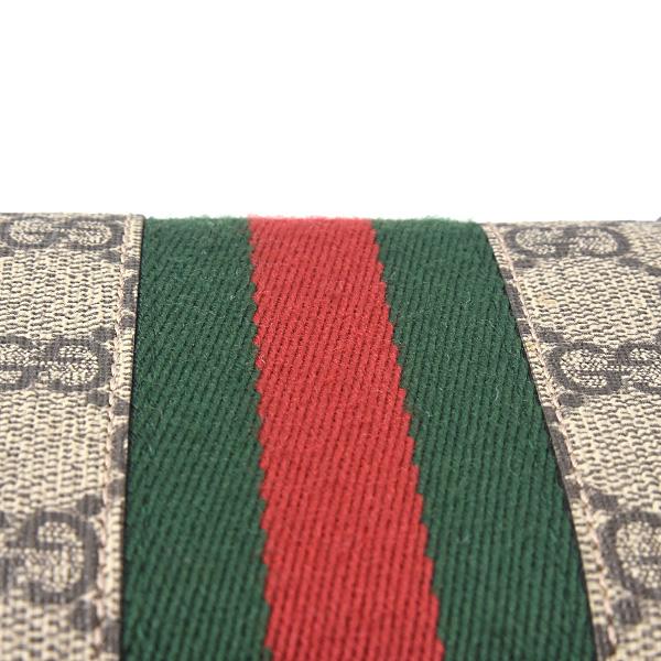 GUCCI グッチ GGスプリーム Wホック PVCレザー 二つ折り財布 美品❣️ GUCCI（グッチ） 財布 レディース GGスプリーム オフディア 二つ折り