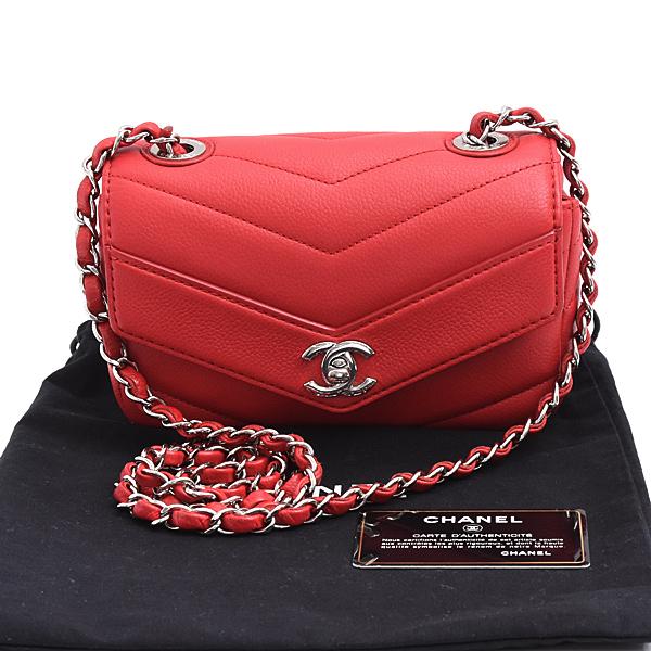 V Stitch シャネル バッグ レディース シェブロン チェーンショルダー
