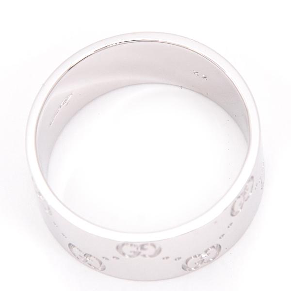 GUCCI 22号　新品同様品　K18×WHセラミックICONリング　AU750 GUCCI（グッチ） 指輪 メンズ アイコン ワイド リング 22号 実寸20.5号