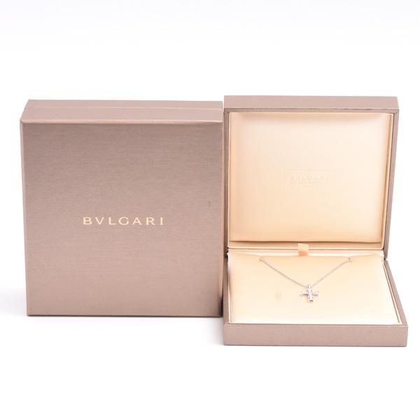 セルペンティ ブルガリ ネックレス レディース クロス ダイヤ ホワイト