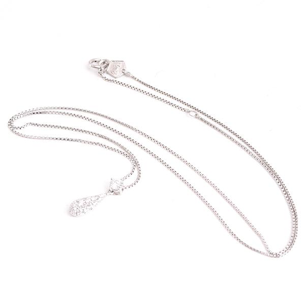 星の砂 レディース ネックレス ドロップモチーフ ダイヤ 0.41ct