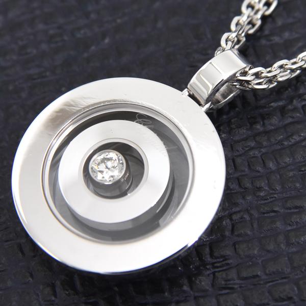 Chopard 750 WG ハッピーダイヤモンド 1Pダイヤ ネックレス Chopard（ショパール） ネックレス レディース ハッピー スピリット 1P