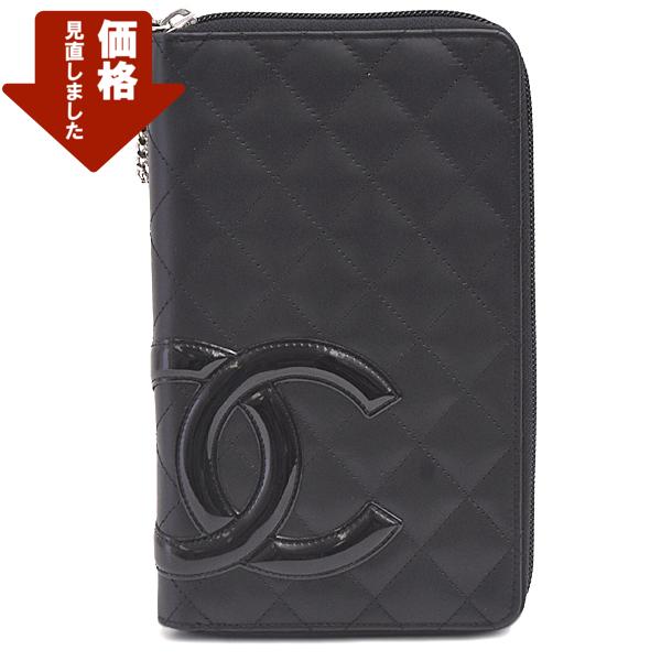 シャネル 財布 カンボンライン ラウンドジップ ココマーク　ブラック CHANEL（シャネル） 財布 カンボンライン ラウンドファスナー式/長財布