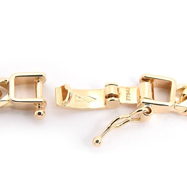 喜平 ブレスレット K18 6面カット ダブル 10g 18cm 造幣局検定刻印入