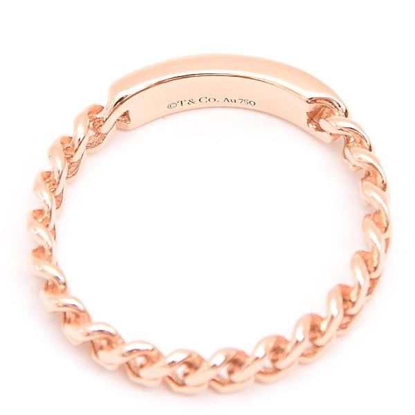【美品】Tiffany&Co. ティファニーローズゴールドのダイヤモンドリング TIFFANY&Co.（ティファニー） T ナロー ダイヤモンド K18ピンク