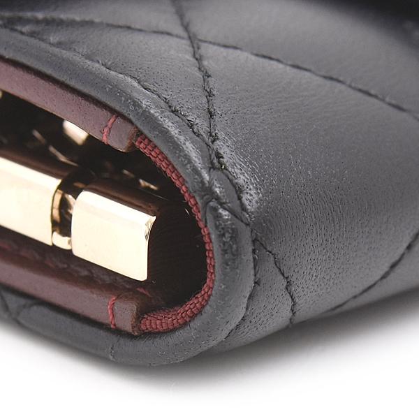 マトラッセ シャネル キーケース レディース 4連 クラシック ブラック