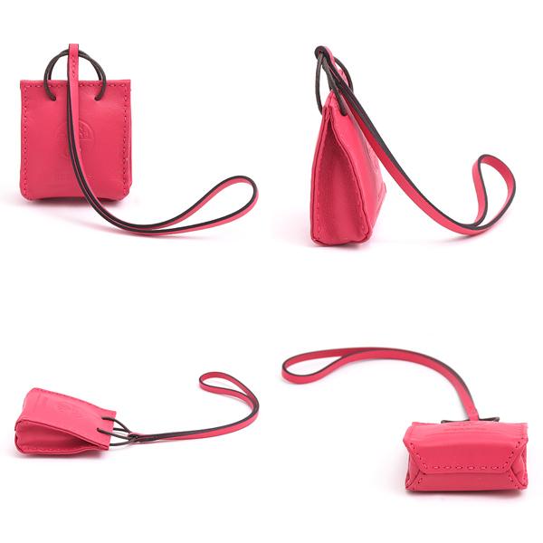 HERMES サックオランジュ バッグチャーム ローズメキシコ ピンク