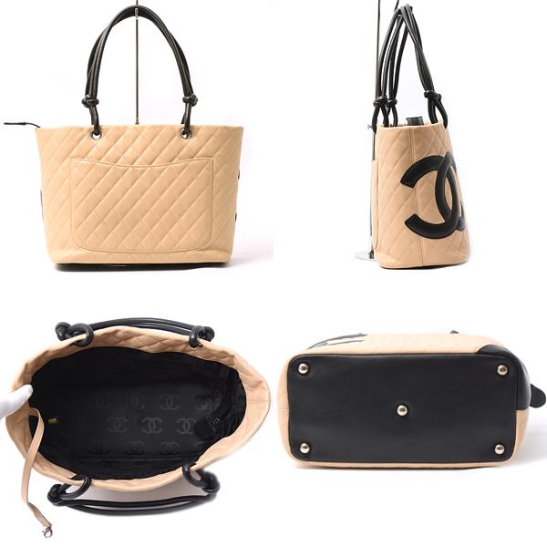 CHANEL カンボントート レザー ベージュ A25167 CHANEL（シャネル） バッグ レディース カンボンライン トートバッグ