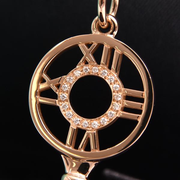 【超美品】ティファニー アトラス キー K18YG ダイヤモンド トップのみ ティファニー Tiffany & co アトラスキー ダイヤ K18YG ダイヤモンド