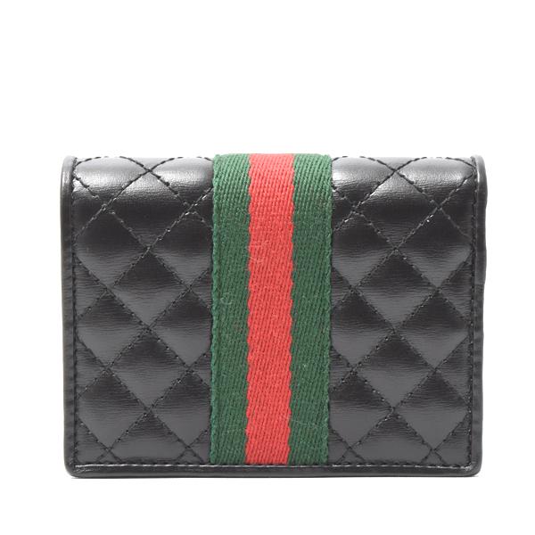 GUCCI グッチ 二つ折り財布 赤 GGマーモント キルティング