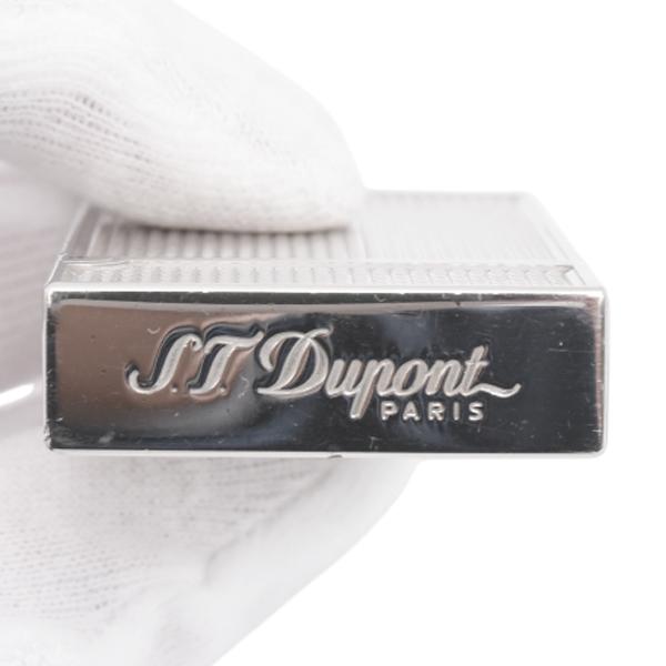 美品　ST.dupont　デュポン　ガスライター　シルバー　着火良品　波形模様 S.T.DUPONT（エス・テー・デュポン） エステー デュポン ガスライター