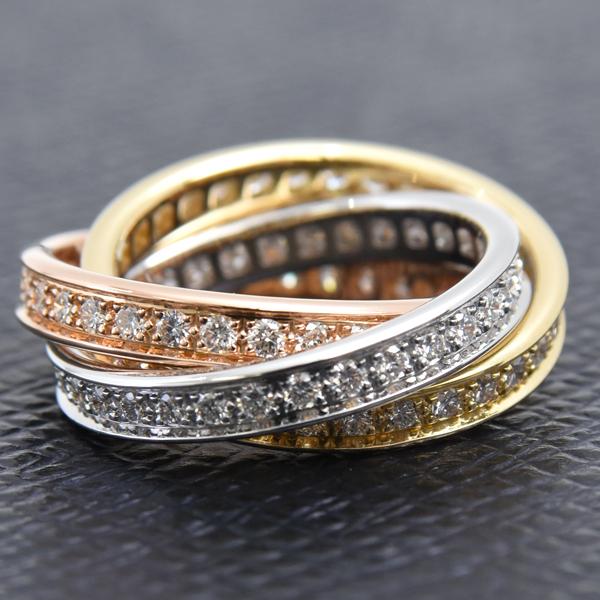TRINITY（Cartier） カルティエ 指輪 レディース スリーバングルズ