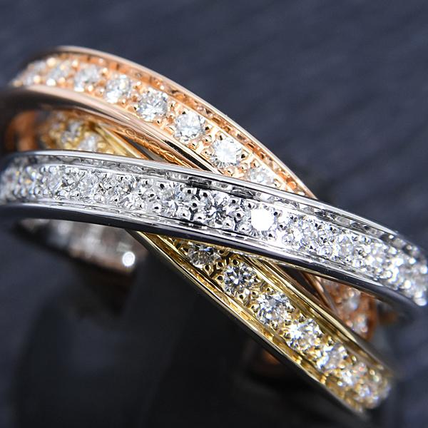 TRINITY（Cartier） カルティエ 指輪 レディース スリーバングルズ