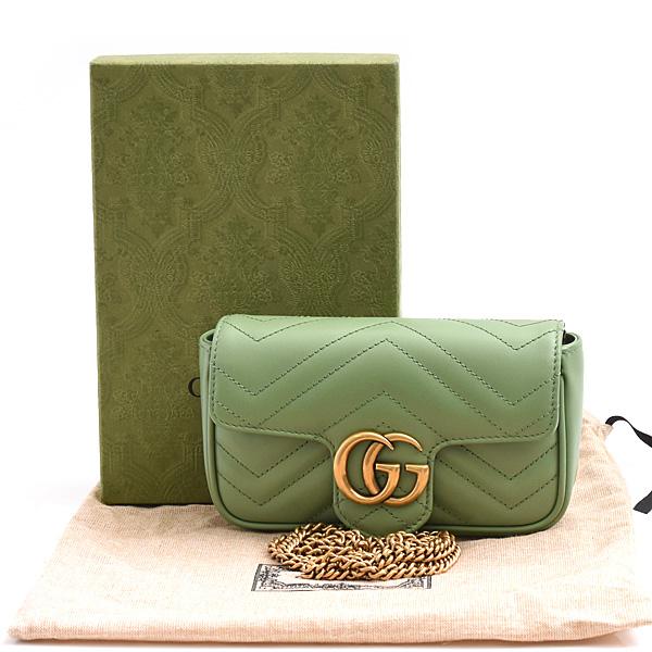新品未使用【グッチ】GGマーモント ミニ ショルダーバッグ GUCCI（グッチ） GGマーモント ポシェット ミニバッグ チェーン