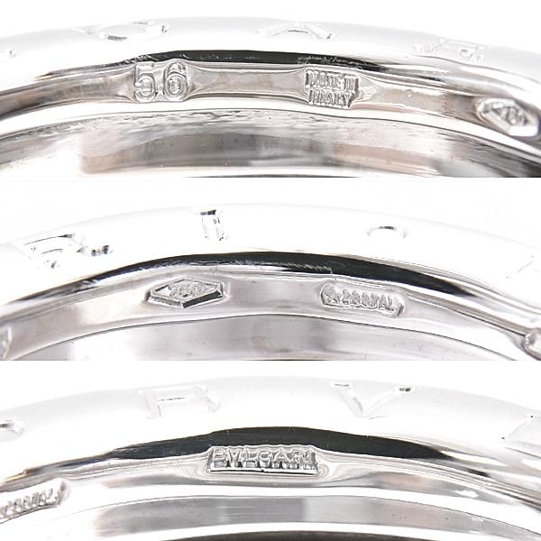 BVLGARI 750刻印リング ホワイトゴールド ブルガリ BVLGARI ブルガリ 750 18金ホワイトゴールド B-ZERO1 ビー