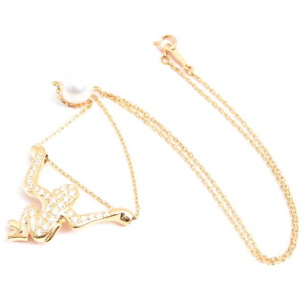MIKIMOTO（ミキモト） ネックレス レディース モンキーモチーフ ダイヤ 