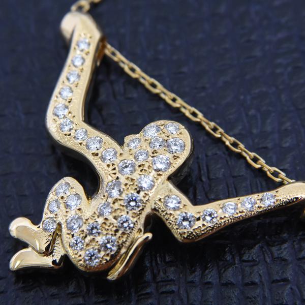 MIKIMOTO（ミキモト） ネックレス レディース モンキーモチーフ ダイヤ 