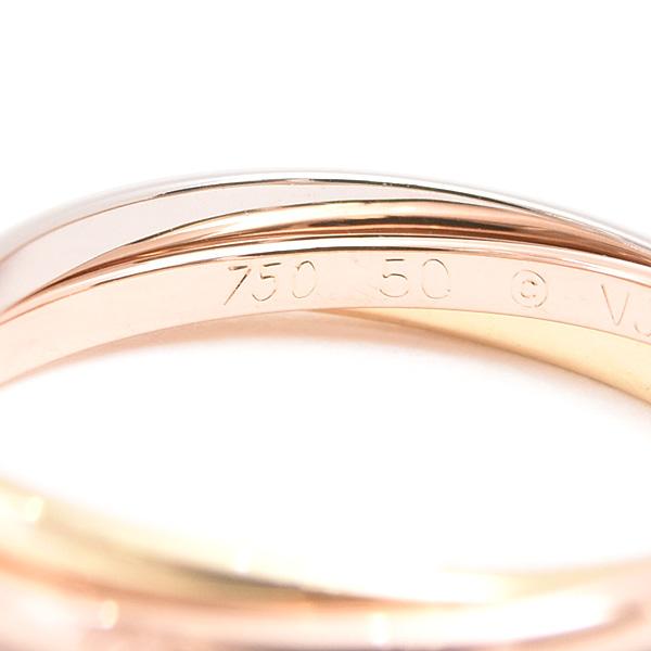 【廃盤】カルティエ Cartier トリニティリング#50 XSウルトラスリム 廃盤】カルティエ Cartier トリニティリング#50 XSウルトラスリム 廃盤