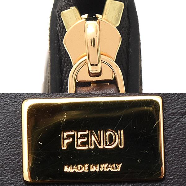 極美品 FENDI ズッカ セカンドバッグ クラッチバッグ FF金具 レザー FENDI（フェンディ） バッグ レディース ズッカ 柄 クラッチバッグ