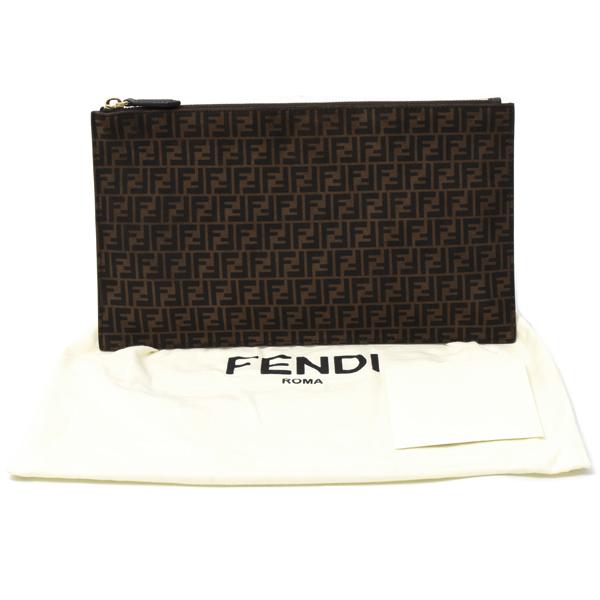 未使用　フェンディ　FENDI ズッカ柄　レザー　　　クラッチバッグ FENDI（フェンディ） バッグ レディース ズッカ 柄 クラッチバッグ