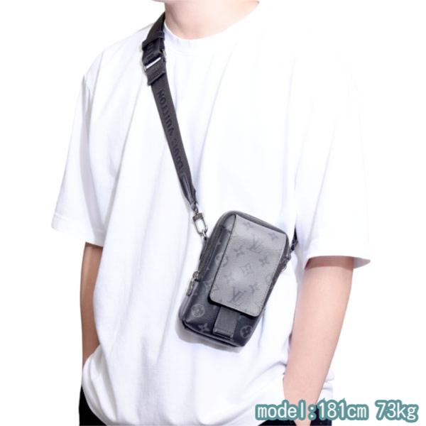 【未使用に近い】ルイヴィトン エクリプス ダブル・フォンポーチ メンズ LOUIS VUITTON（ルイ・ヴィトン） ダブル・フォンポーチ ショルダー