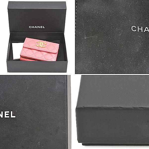 キーチー✨CHANEL　シャネル　財布　 マトラッセ　コンパクトウォレット シャネル CHANEL 三つ折り財布 マトラッセ ゴールド金具 ミニ財布