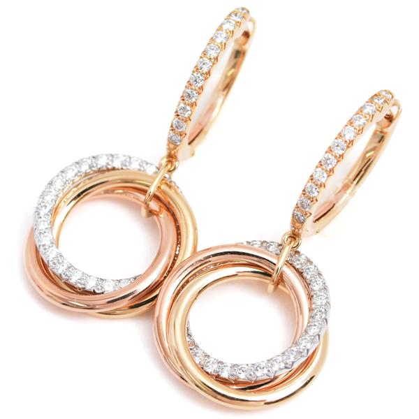 TRINITY（Cartier） カルティエ ピアス レディース トリニティ セミ