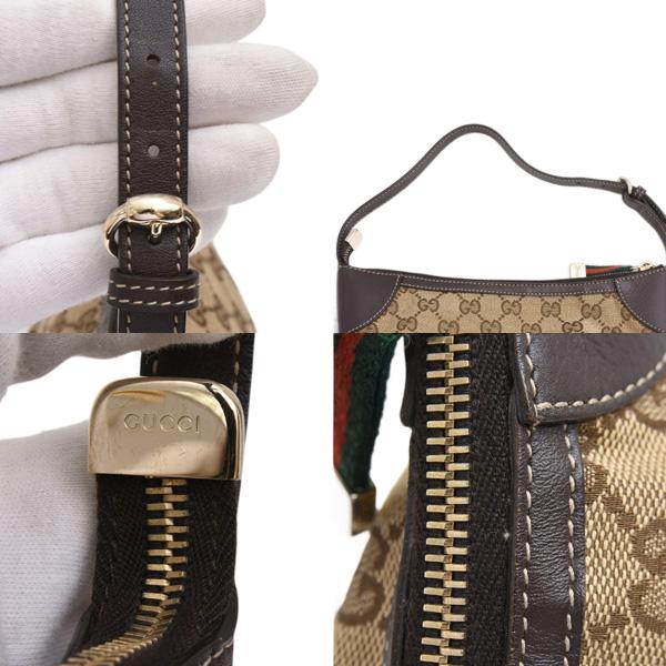 GUCCI グッチ GGキャンバス アクセサリーポーチ ハンドバッグ ブラウン GUCCI グッチ ミニハンドバッグ GGアクセサリーポーチ GG